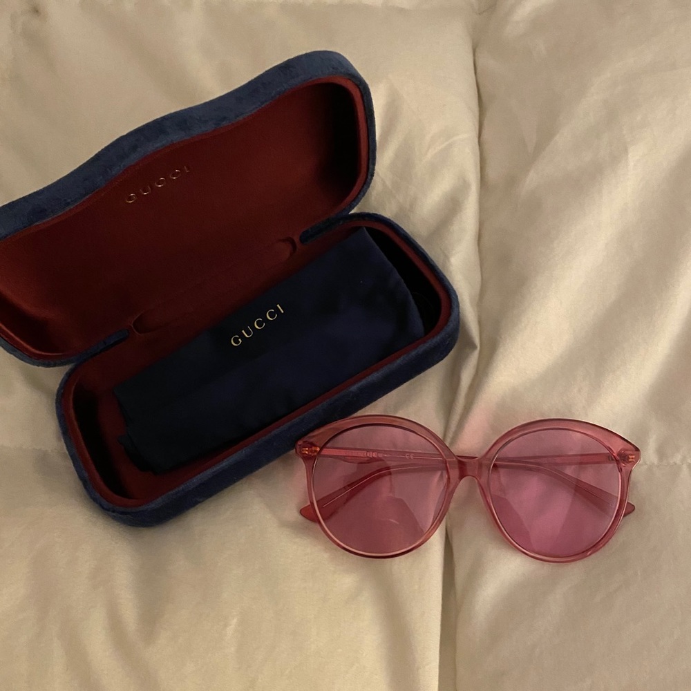 GUCCI PINK OVERSIZED SUNGLASSES
